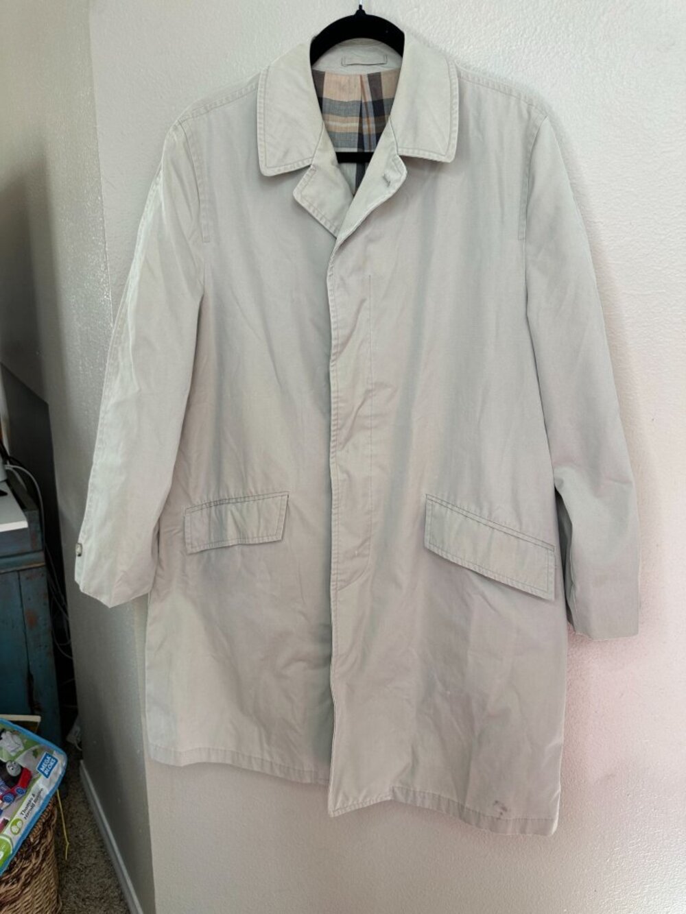 Harbor Master Beige Trench Coat Size 38 Regular Lining Polyester Blend